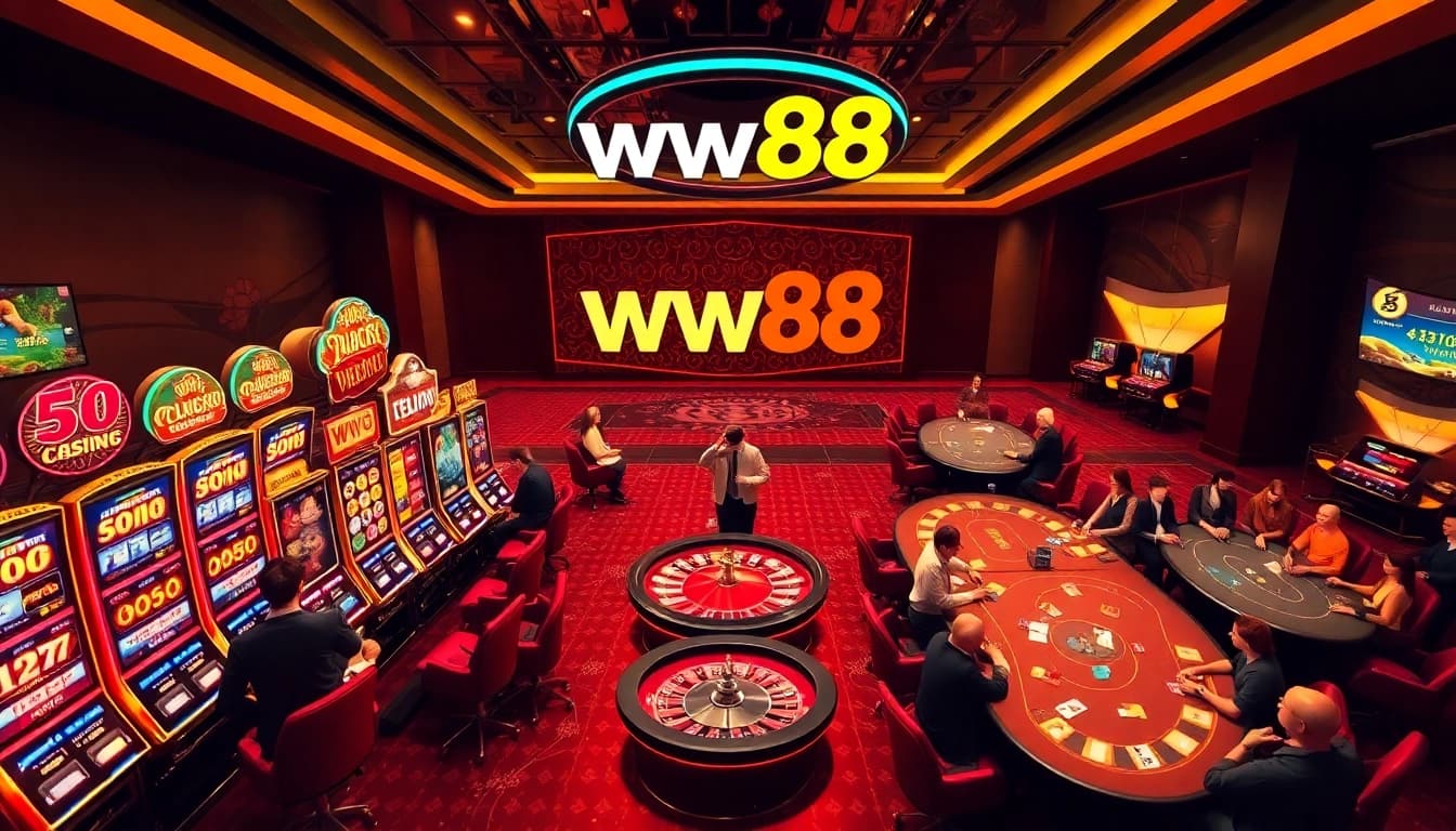 Engaging players experience thrilling online gaming action at ww88 casino.