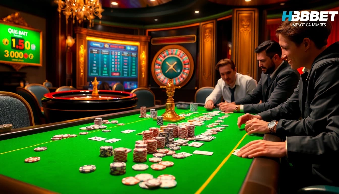 Experience the thrill of betting at NHÀ CÁI HBBET with vibrant tables, exciting games, and engaging players.