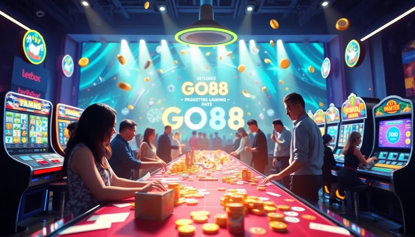 Exciting GO88 online gaming platform interface showcasing colorful games and dynamic interactions.
