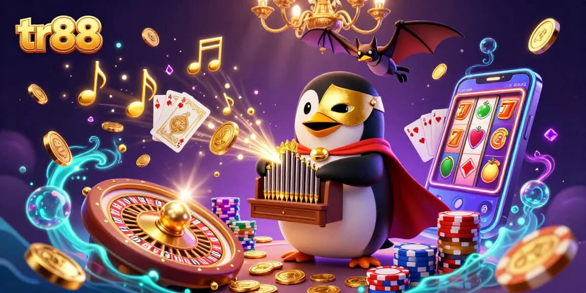 tr88 slot game scene with dynamic elements, golden coins, and cartoon characters in action