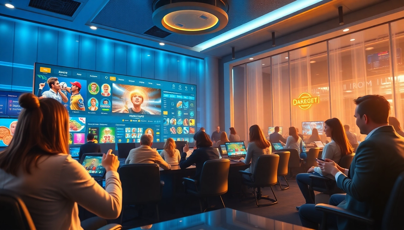 Dynamic gaming scene at https://qq88.education/ with sports betting and casino excitement.