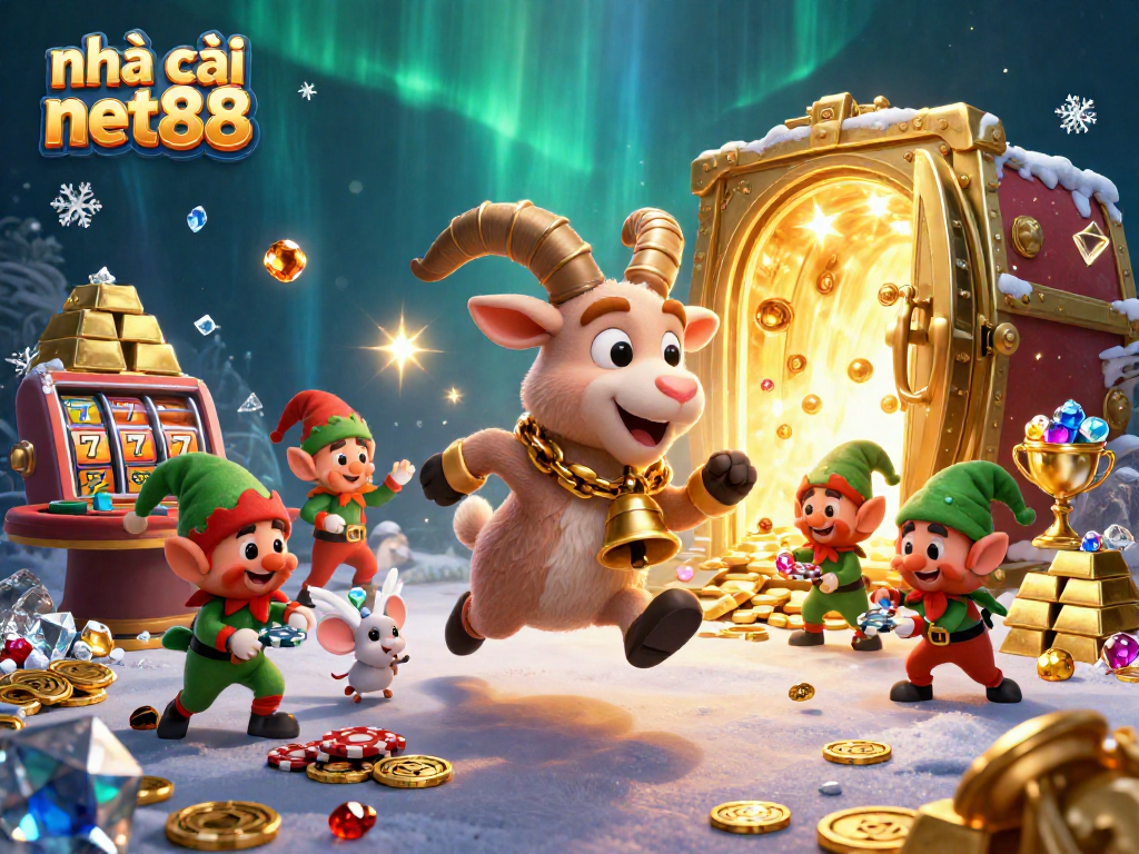 Engage with thrilling gaming at nhà cái net88 featuring Krampus, angels, and playful gremlins.