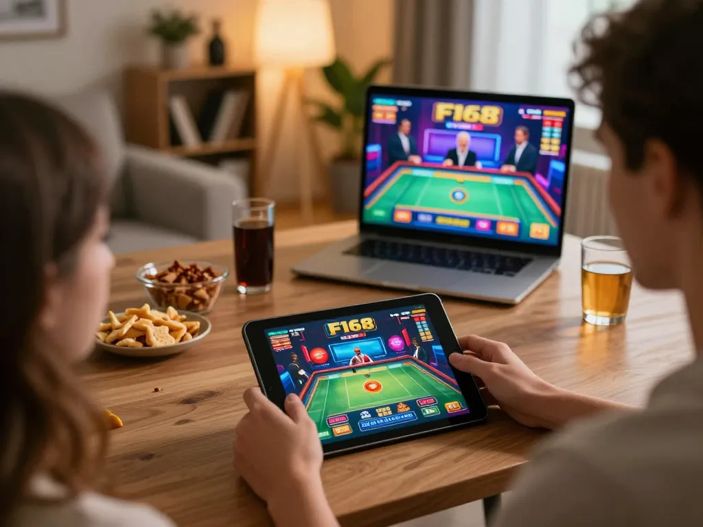 Engaging gameplay on F168 mobile app showcasing vibrant casino experience with tablet