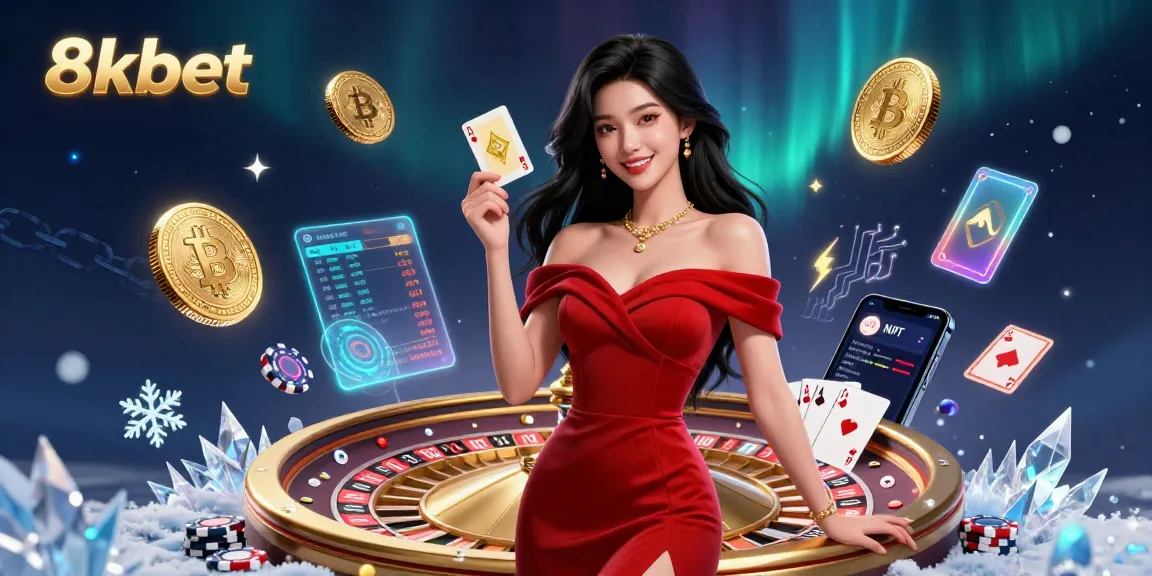 Bet big with 8kbet at this vibrant casino illustrated scene filled with energy and excitement.
