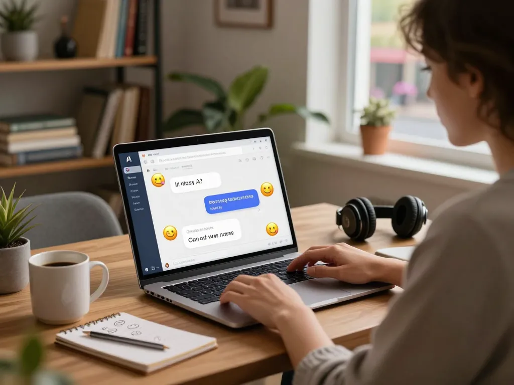 Engaging scene of a user interacting with an AI chat platform showcasing playful characters in an inviting home setting, exploring the realm of ai chat porn.