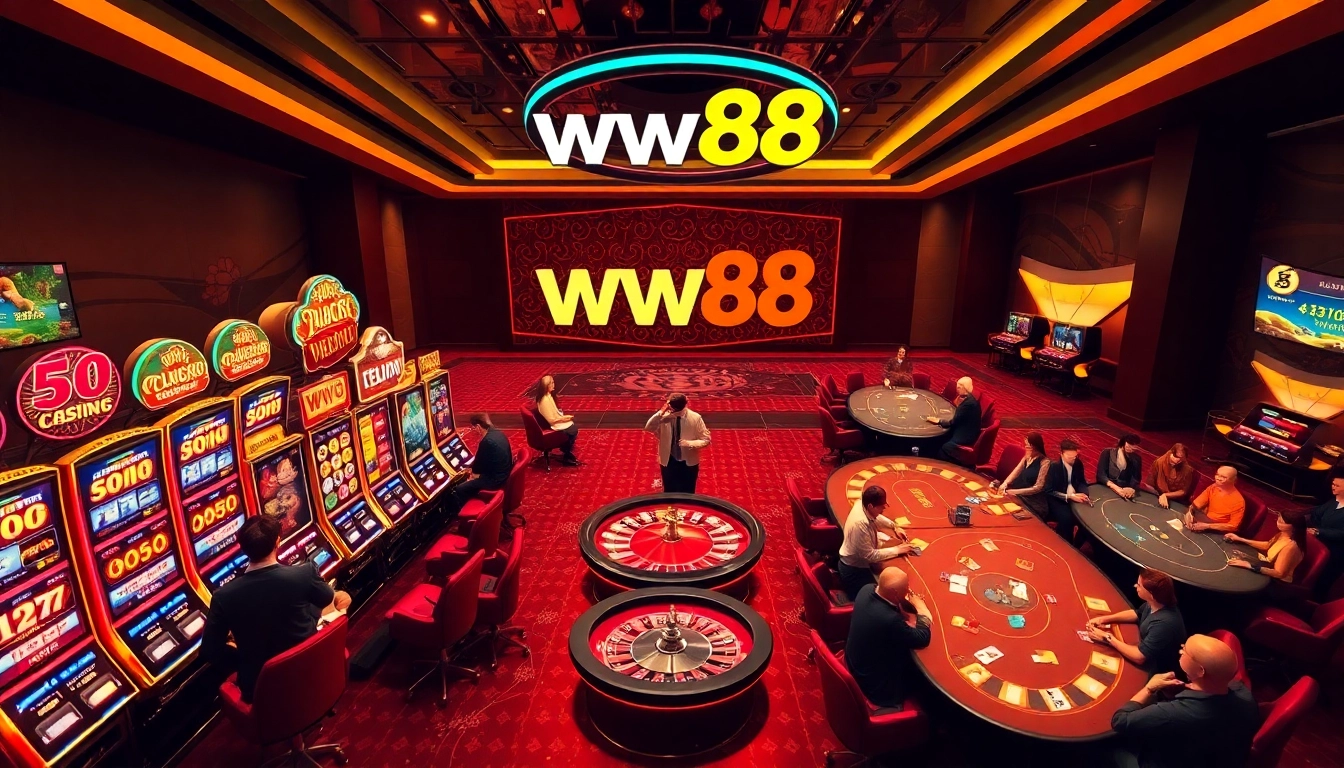 Engaging players experience thrilling online gaming action at ww88 casino.