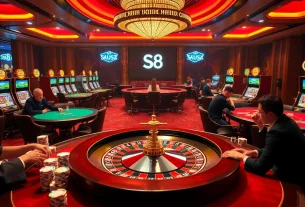 Experience the thrill of gambling at Trang chủ S8 with vibrant casino tables and excited players.