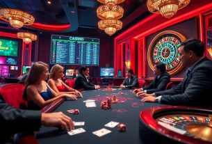 Exciting online gambling scene showcasing players and 9keonhacai.com betting odds.