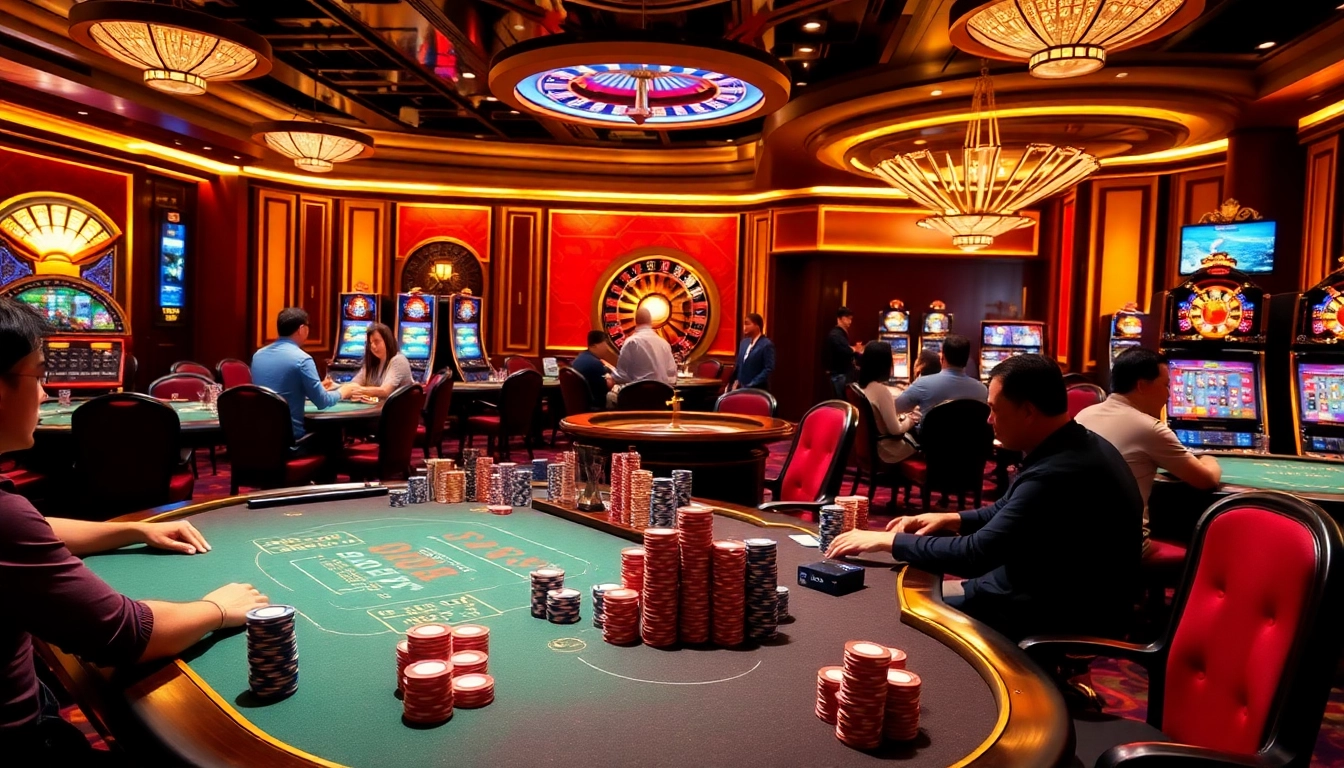 Experience the thrill at Nền Tảng RR88's luxurious casino games with vibrant tables, poker chips, and digital betting.