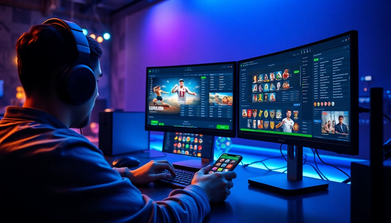 Explore 789p trang chủ with an engaging online gaming setup showing sports betting and casino games.