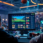 Dynamic online betting scene highlighting nhà cái du88 interface with sports enthusiasts engaged in digital gaming.