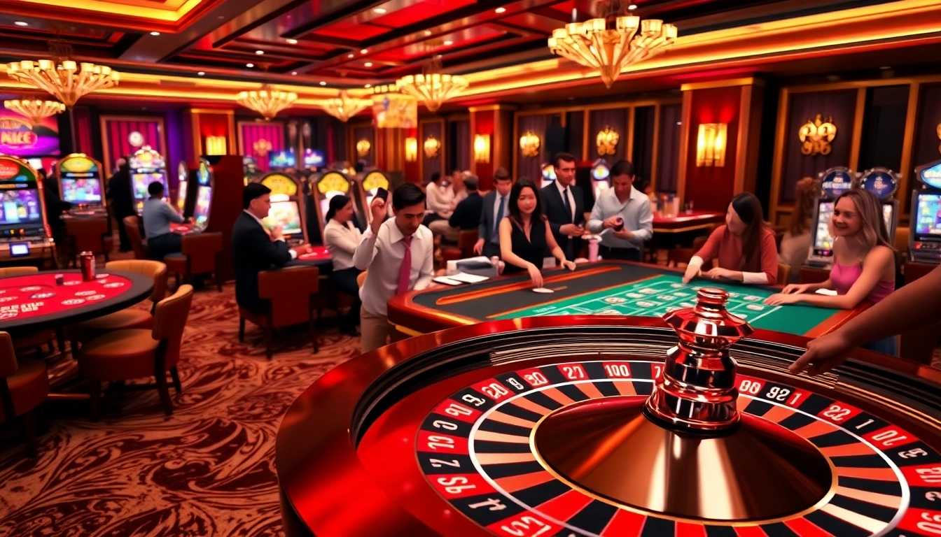 Experience the excitement of XX 88 with a luxurious casino scene featuring poker tables and roulette wheels.