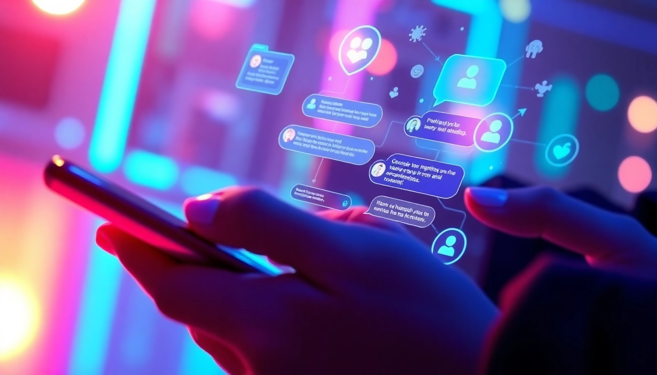 Engaging close-up of a user interacting with the Crushon AI chatbot interface, showcasing innovation.