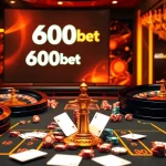Experimenta una emocionante atmósfera de casino 600bet con ruletas vibrantes y fichas de póker.