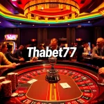 Experience high-stakes gameplay at Thabet77's vibrant casino tables.