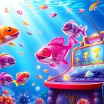 Bắn cá đổi thưởng gameplay scene showcasing colorful fish and interactive 3D casino features.
