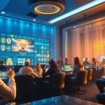 Dynamic gaming scene at https://qq88.education/ with sports betting and casino excitement.