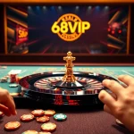 Experience the thrill of online gaming at 68VIP with vibrant casino tables and exciting betting actions.