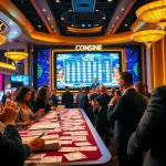 Xổ số hôm nay lottery excitement with bettors filling slips and a live draw display.