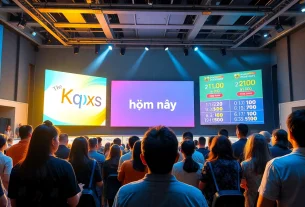 Kqxs hôm nay live draw scene showcasing excitement and diverse audience.