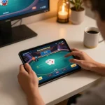 Engaging in strategic gameplay with đăng ký 5699 at an online poker table setup.