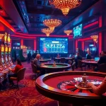 Players enjoying exciting games at THABET casino, featuring vibrant slots and poker tables.