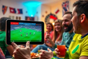 Engaging scene of football fans watching a match on https://socolive.network/ with high-definition clarity and excitement.