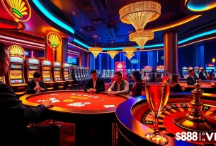Experience the thrilling atmosphere of gambling at nhà cái 888VND with vibrant poker and casino games.