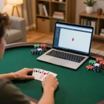 Experience thrilling online poker action at nhà cái uu88, showcasing strategic gameplay in a homely setting.