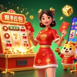 Rasakan kegembiraan aplikasi V78 dengan suasana kasino 3D yang cerah menampilkan slot yang memenangkan dan elemen meriah.