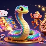 Hit club showcases a vibrant 3D casino scene with colorful slot games and lively characters.