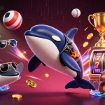Experience the thrill of luck8 as sea creatures celebrate winning with gold coins in a vibrant casino scene.