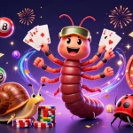 Experience games with Link Xoilac featuring dynamic characters and vibrant lottery elements.