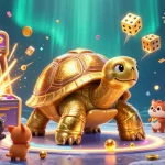 Experience the excitement of fly88 with a colossal golden tortoise pinball and a burst of jackpot coins.